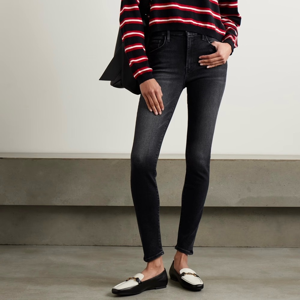 NWT Off-White Virgil Abloh Main Label Diag Scratch black skinny jeans. 🖤